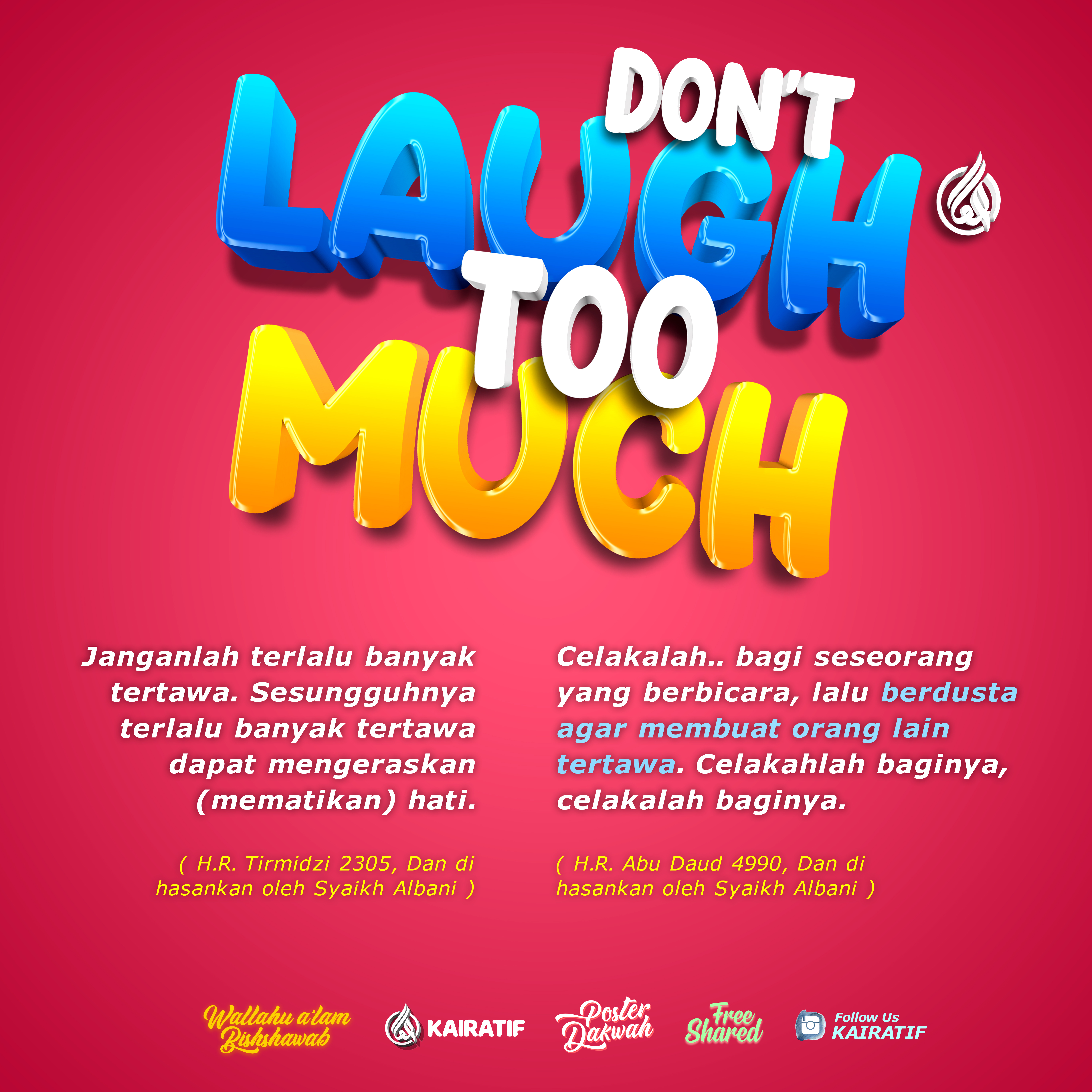 Poster Dont Laugh Too Much